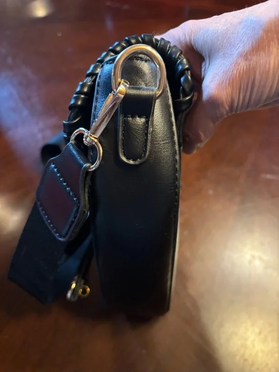 Upcycled Inspired Crossbody Saddle Bag - Picture 7 of 10